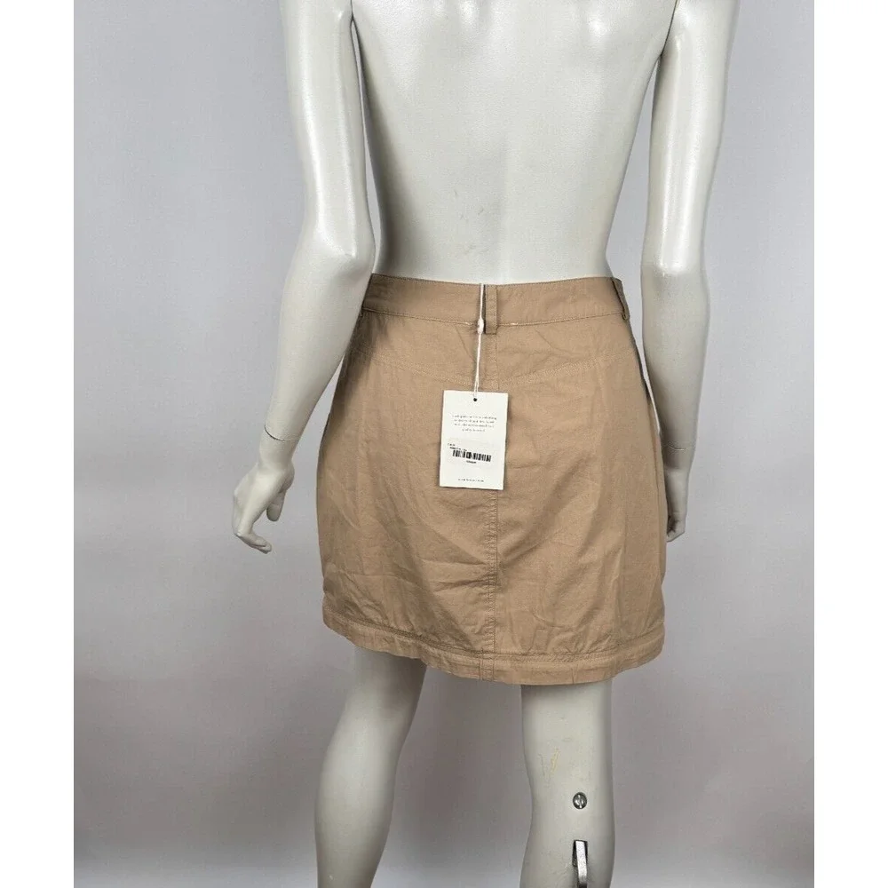 Bohme Cassie Convertible Skirt Women‎ M NWT Pockets Cotton Zip Closure Maxi Mini